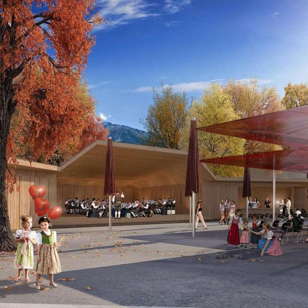 VERANSTATLTUNGSPAVILLON IM DORFPARK